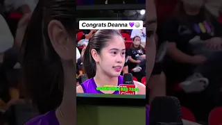 Congrats POG Deanna Wong and Choco Mucho Flying Titans vs nxled 🍫💜🏐👏