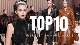 TOP 10 MODELS | Fiercest Runway Walks | New Generation