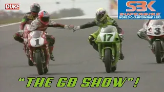 Anthony "The Go Show" Gobert wins the final race of the 1995 WSBK season