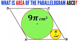 Can you find area of the Parallelogram ABCD? | (Circles inscribed in a parallelogram) | #math #maths