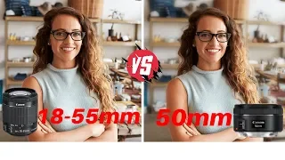 Canon 50mm Prime Lens Vs 18-55mm Kit Lens | Nifty Fifty Vs Zoom Lens