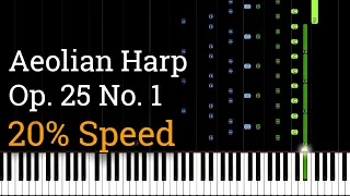 Chopin - Etude Op. 25 No. 1: Aeolian Harp (Slow Piano Tutorial) [20% Speed]