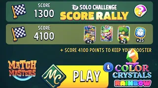 color crystals rainbow score rally | match masters | solo challenge color crystals 4100 score