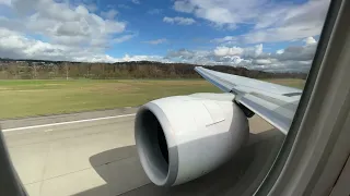 Swiss 40 - Takeoff Zurich runway 32 - Boeing 777-300ER