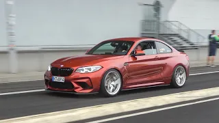 Cars At Nürburgring Boulevard - 918, Crazy BMW M/AC Cobra convoys, Golf R32, 7R, GT2RS, 488 Pista..