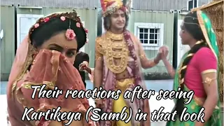 #sumellika 's reactions after seeing Kartikeya (Samb) in that look