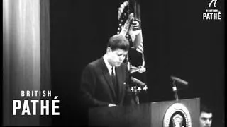 President Kennedy Gives Press Conference And Speaks On Laos (1961)