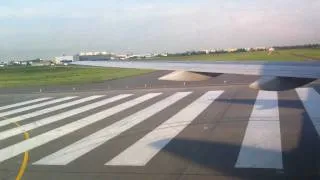 Uzbekistan airways B757 Landing to LED