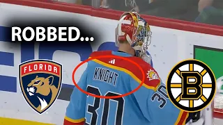 The Panthers robbed the Bruins...