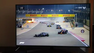 Formula 1  heavy crash in Bahrain 2020 from Grosjean