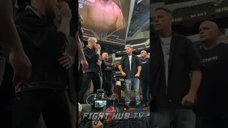 NATE DIAZ NOT INTIMIDATED BY JAKE PAUL TAUNTS IN FIRST FACE OFF!!