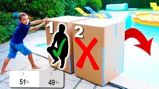 DON'T Push the Wrong MYSTERY BOX into the WATER #2 ! C'est vous qui décidez !