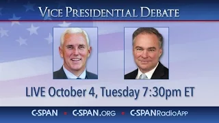 VICE PRESIDENTIAL DEBATE SPLIT SCREEN (C-SPAN)