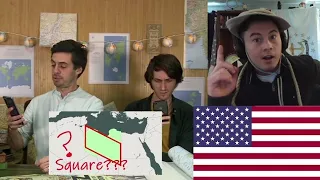 American Reacts - The mystery of the squarest country | Map Men