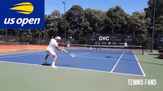 Filip Krajinovic practice with Janko Tipsarevic for Us Open 2020 | 1080p