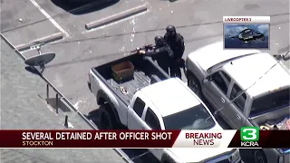 Several detained after officer shot in Stockton: What we know