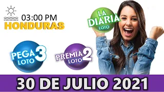Sorteo 03 PM Loto Honduras, La Diaria, Pega 3, Premia 2, Viernes 30 de julio 2021 |✅🥇🔥💰