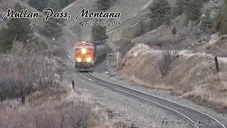Mullan Pass, Montana MRL trains in 4K: 4-16-2018 / BNSF #6989