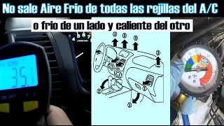 3 Causas por las cuales no sale Aire Frio de todas las rejillas del A/C