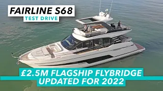Fairline Squadron 68 test drive | £2.5m flagship flybridge updated for 2022 | Motor Boat & Yachting