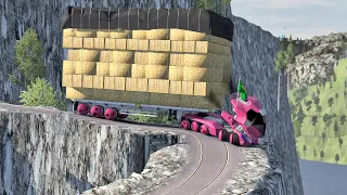 Overloaded Trailer - the most dangerous road | Euro Truck Simulator 2