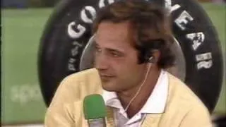 Elio de Angelis interviewed live on German TV, 1985