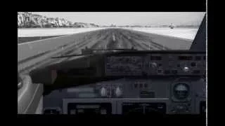 FS2004 -  landing at Innsbruck runway 08 (LOWI)