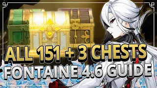 ALL 154 CHESTS FONTAINE 4.6 (EASY GUIDE) | Genshin Impact