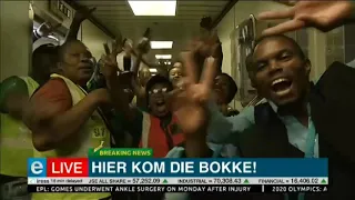 Boks touch down in SA