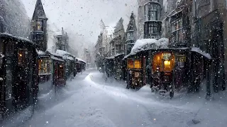 A fairytale street in the snow | Christmas ambience of Diagonal Alley |  Harry Potter Inspired Music