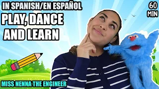 Learning Toys and Fun! Practice "M" ! All in Spanish with Miss Nenna the Engineer | En Español