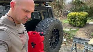 On-the-Go Fueling: Installing Rotopax Gas Cans on Your Jeep's Spare Tire