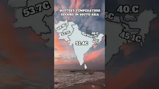 Hottest temperature records in South asia #country #short #viral #hottest #india #pakistan