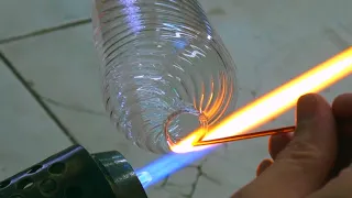 Making Murano Glass Drinking Glass With Lampworking Technique In Venice, Italy