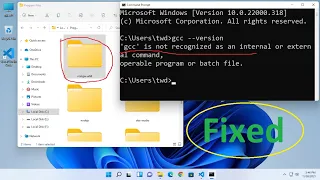 How to fix "MinGW installed but gcc is not recognize as an internal command on cmd Windows 11"