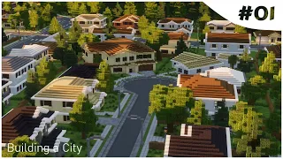 Building a City #1 // Suburbs // Minecraft Timelapse