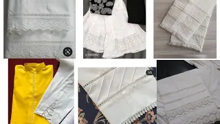 Excellent and elegant white  trousers designs For Eid  & Summer 2024 by NS beauty and style