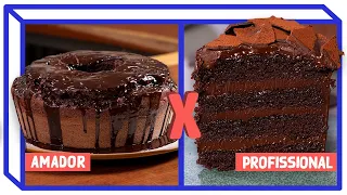 BOLO DE CHOCOLATE | Amador vs Profissional com Joyce Galvão | Mohamad Hindi