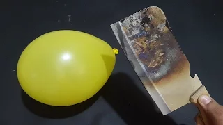 EXPERIMENT Glowing 1000 degree KNIFE VS Water Balloon & Egg