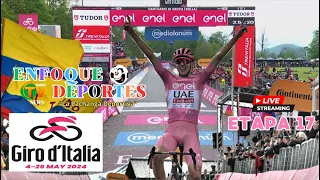 GIRO DE ITALIA 2024  ETAPA 17... JONATHAN NARVÁEZ Y ALEXANDER CEPEDA DE ECUADOR...