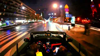 Driving downtown - Warsaw by night