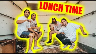 Eating Lunch in Back of Moving Truck!