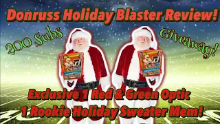 2021 Donruss Football Holiday Blaster Review! 200 SUBS Giveaway! Chance to win 2 Boxes!!