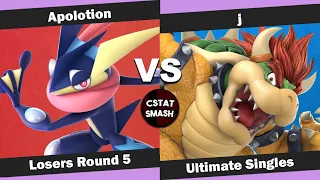 No Caps 24 Losers R5 - Apolotion (Greninja) vs TTD| j (Bowser) - SSBU