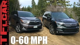 2016 Honda Pilot vs Toyota Highlander 0-60 MPH Test: By The Numbers