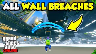 ALL WORKING GTA ONLINE WALL BREACHES IN 1 VIDEO! (EVERY WALL BREACH GLITCH)