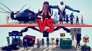 MINECRAFT Team vs BOSSES Team Totally Accurate Battle Simulator TABS