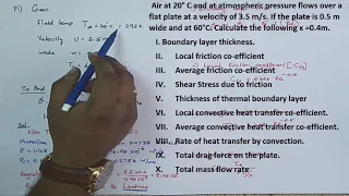 Lecture 14 | Problems on External flow forced convection | Heat and Mass Transfer