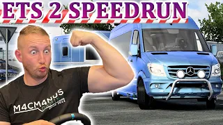 ETS 2 Speedrun: Mercedes Sprinter mit Wohnwagen: Der Weg zurück zur Spitze! - LKW Rennen Simulator