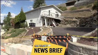 Landslide into home